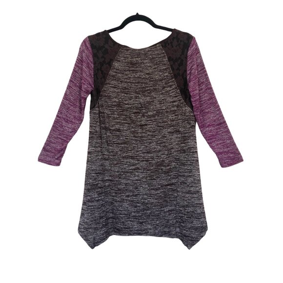 LOGO by Lori Goldstein Space Dye Color-Blocked Top - Picture 8 of 8